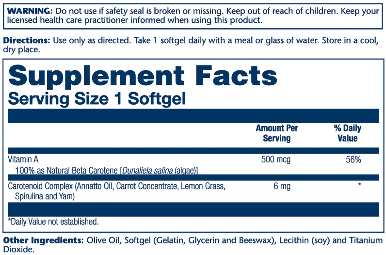 Solaray Food Carotene 10.000, 100 hylki (1)