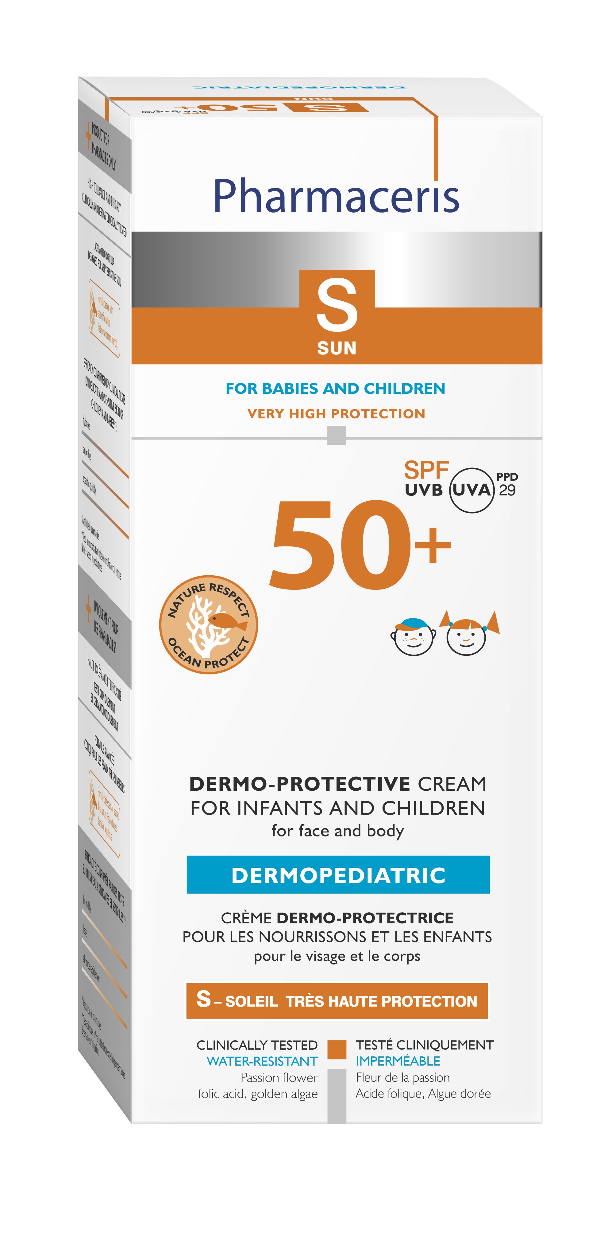 Pharmaceris S, Sólarvarnir fyrir andlit og líkama fyrir börn SPF50, 125 ml. (1)