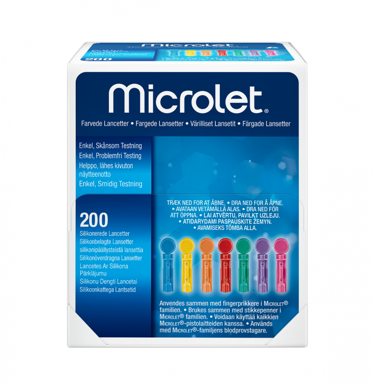 Bayer Contour Microlet blóðhnífar litaðir 200 stk.