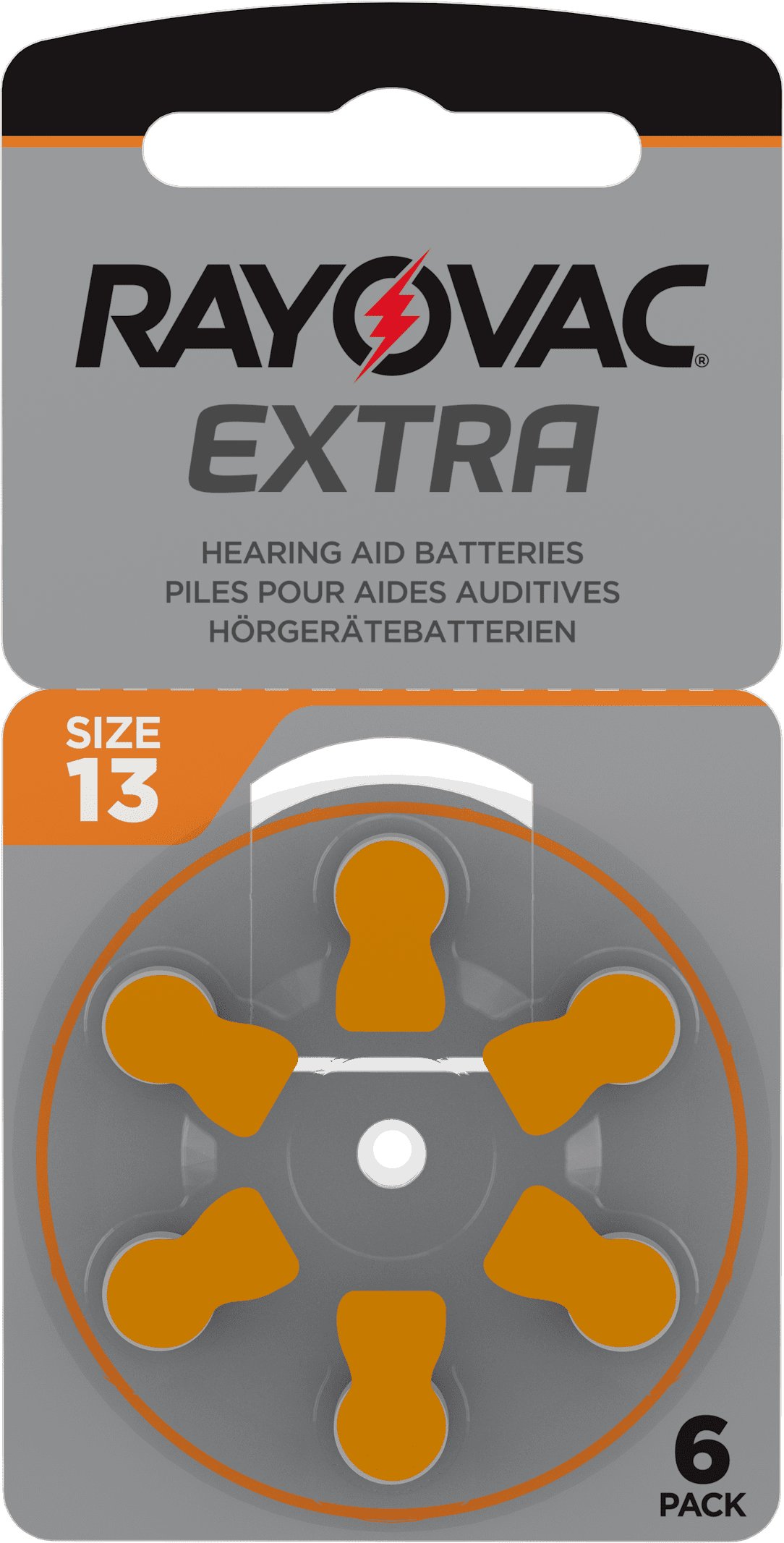 Rayovac rafhlöður í heyrnatæki 13/ Orange 6 stk.