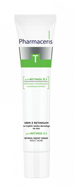 Pharmaceris T-med pure Retinol 0,3 næturkrem fyrir þroskaða húð 40 ml.