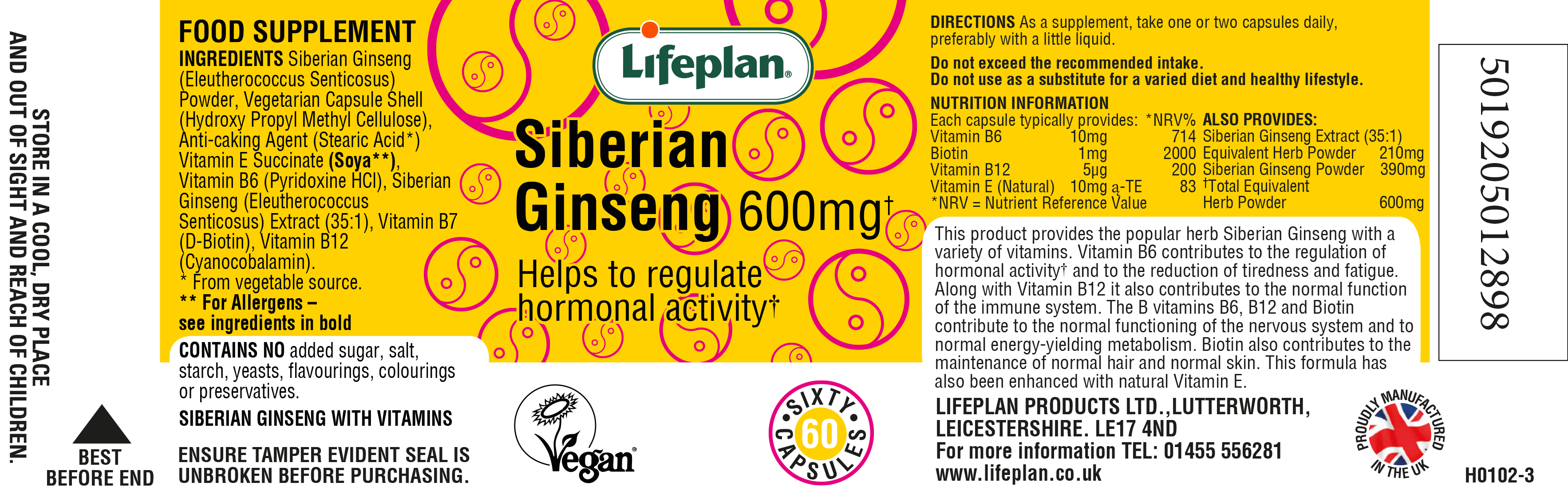 Lifeplan Siberian gingseng for HER 60 stk . (1)