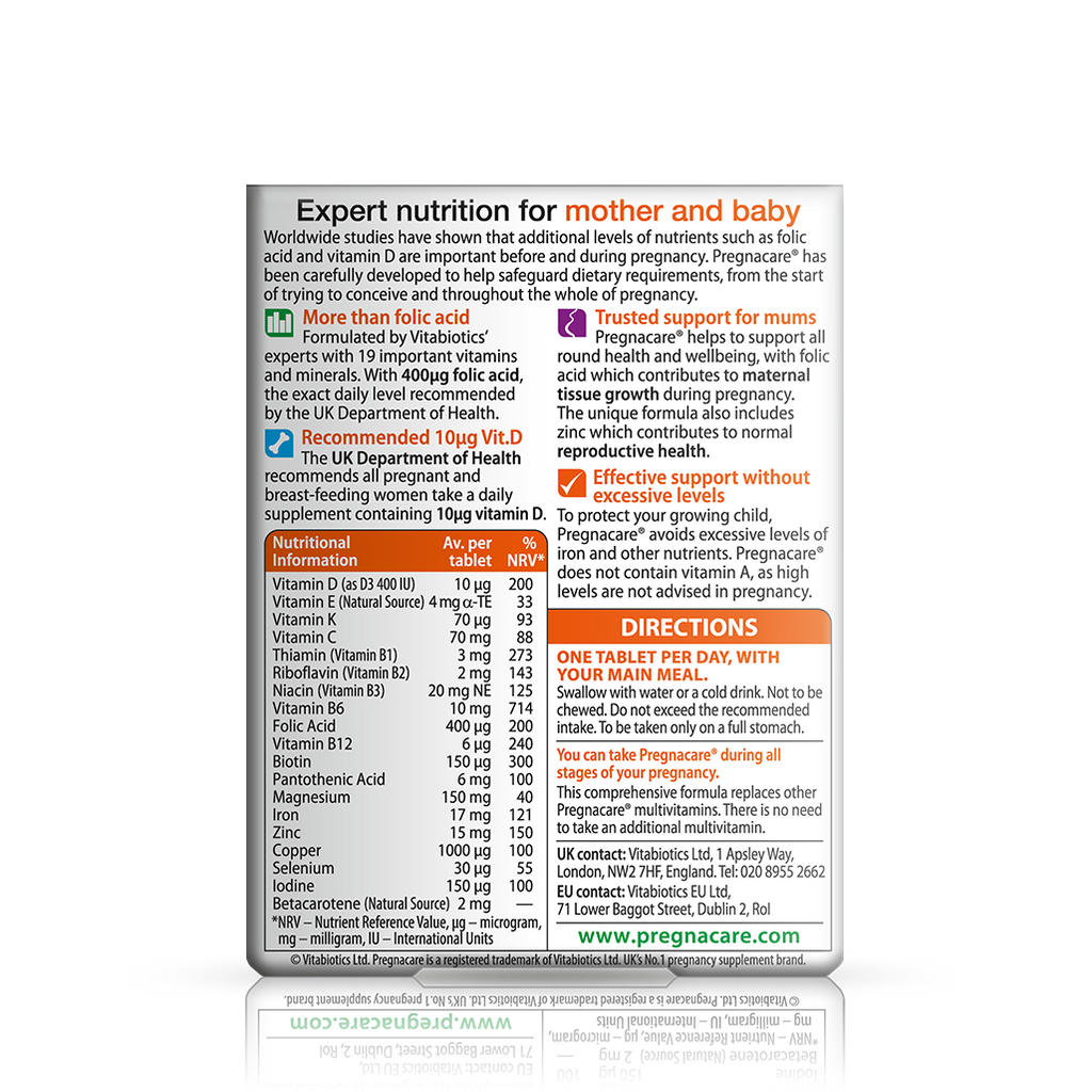 Vitabiotics Pregnacare Original 30 hylki (1)