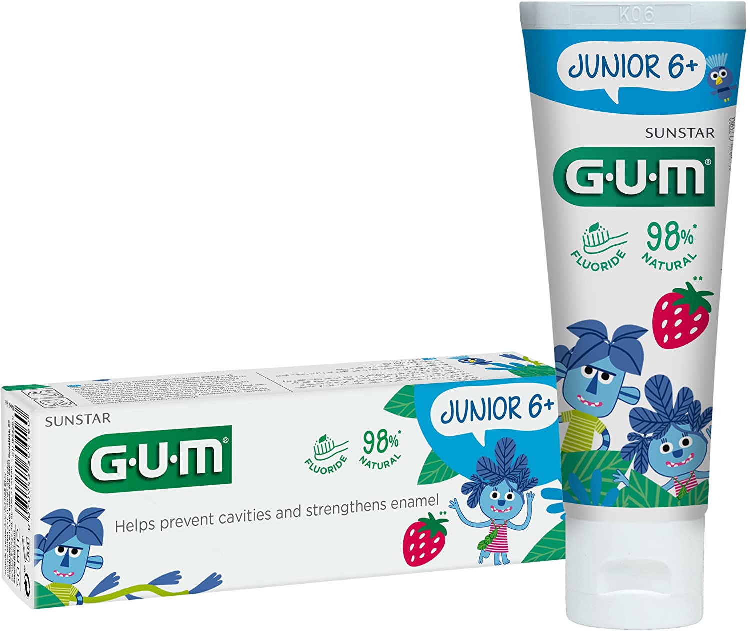 GUM Monsters barnatannkrem + 6 ára, 50 ml.