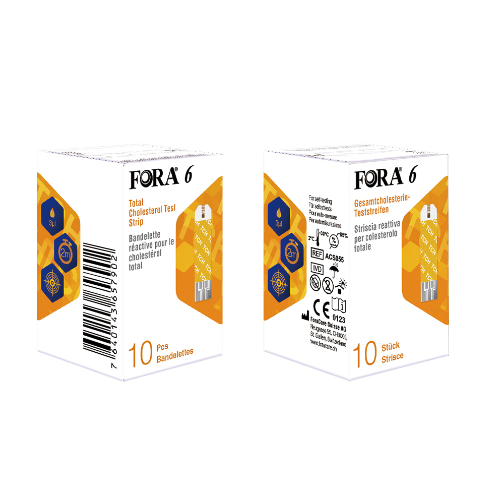 FORA 6 blood kólesteról 10 strimlar