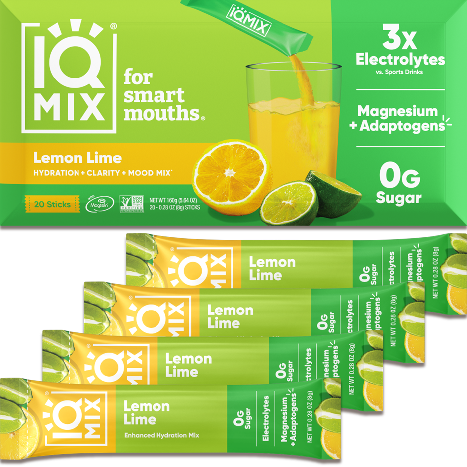 IQMIX salt- og steinefnablanda 20 stk. # Lemon Lime