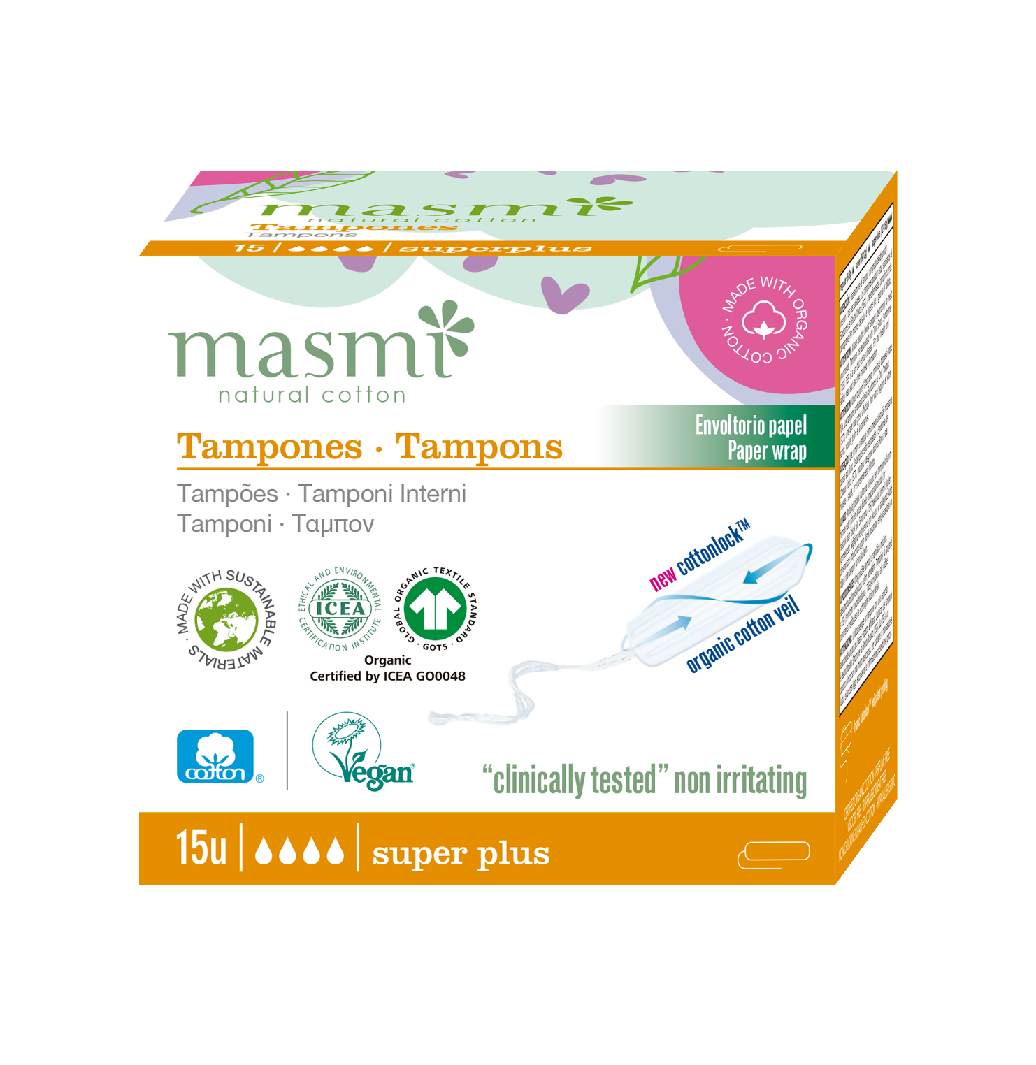 Organic túrtappar Super plus túrtappar 15 stk.