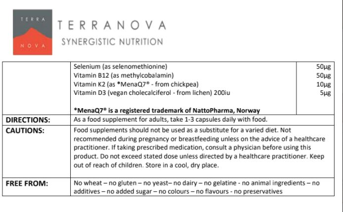 Terranova Living Multivitamin SPORT, 50 vegan hylki (2)