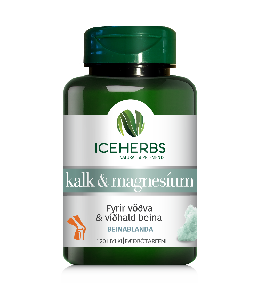 Iceherbs Kalk & Magnesíum 120 hylki