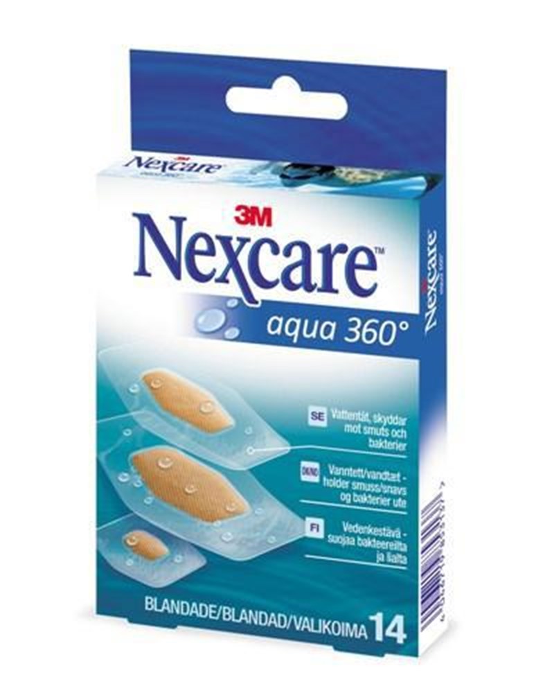 3M Nexcare, vatnsheldir plástrar, 3 stærðir, 14 stk.